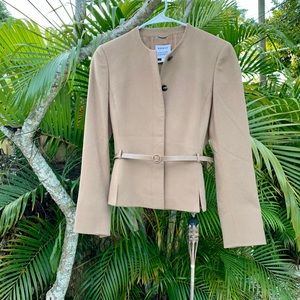 Akris tan cashmere blazer